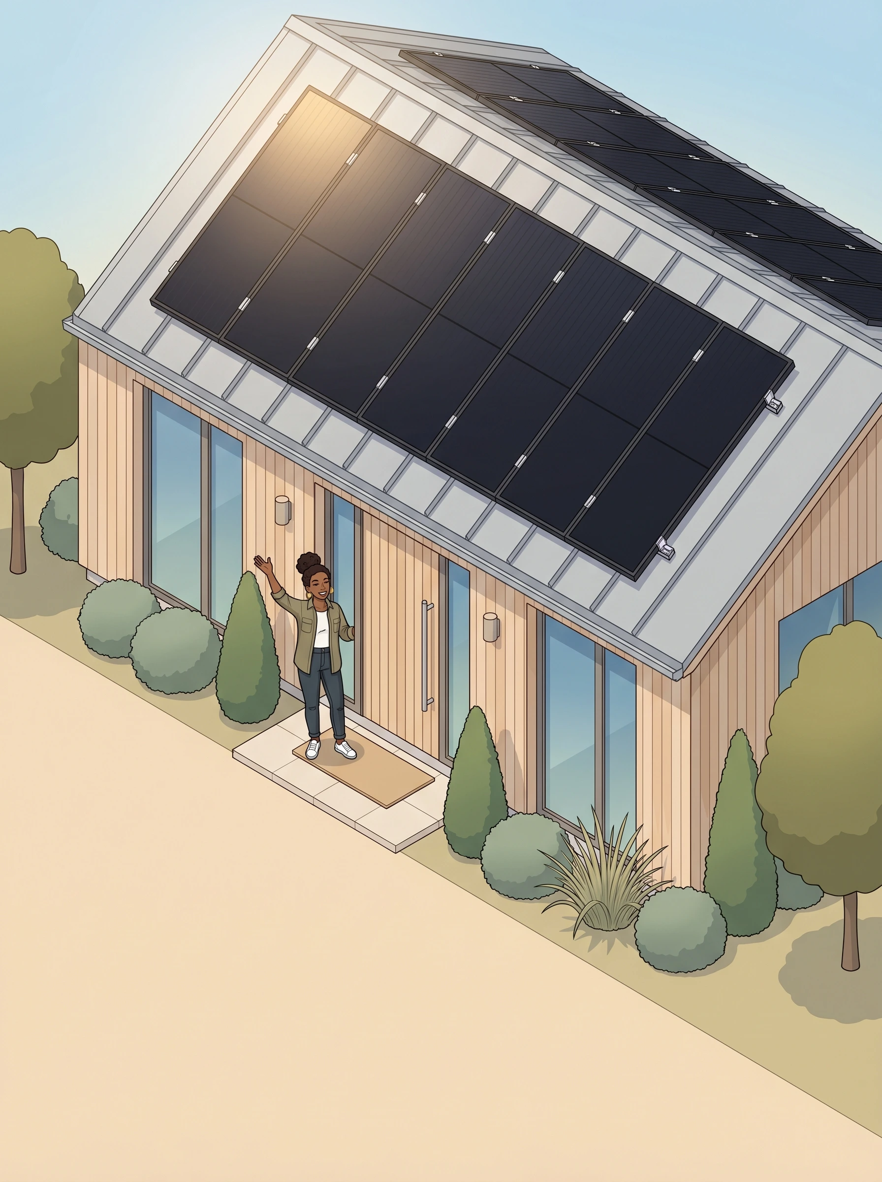 Chef d'entreprise — panneaux solaires entreprise à La Réunion