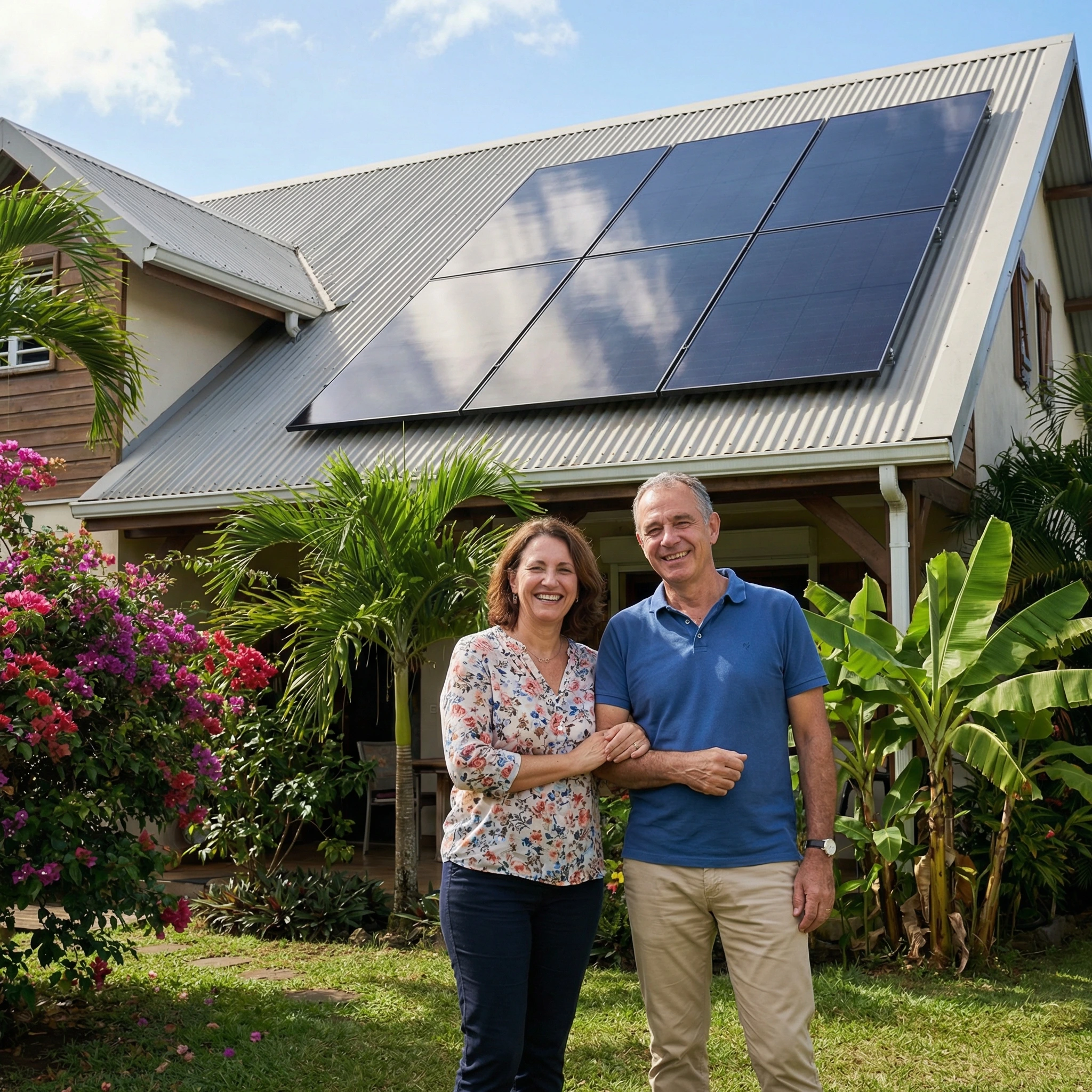 Installation photovoltaïque 3 kWc M. et Mme Sautron à Saint-Paul La Réunion par Solarmax