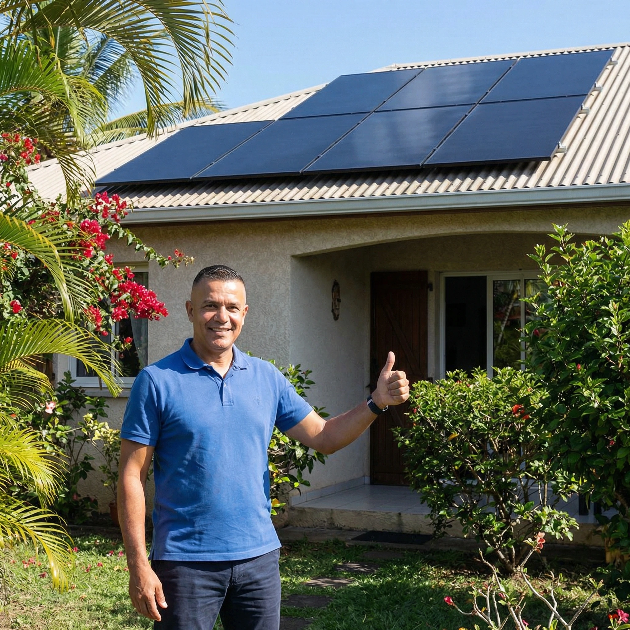 Installation photovoltaïque 4 kWc M. Robert à Sainte-Marie La Réunion par Solarmax